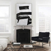 Load image into Gallery viewer, INSPIRA LIFESTYLES - Porro Abstract Oil Painting - ART, BLACK AND WHITE PAINTING, BRUSH STROKE PAINTING, CANVAS ART, CONTEMPORARY ART, FRAMED ART, HANGING ART, LARGE PAINTING, LARGE SCALE ART, MINIMALIST PAINTING, MODERN ART, OIL PAINTING, PAINTING, UNFRAMED ART, WALL ART
