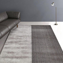 Load image into Gallery viewer, INSPIRA LIFESTYLES - Minimalist Gray Stripe Area Rug - ACCENT RUG, AREA RUG, BEDROOM CARPET, BEDROOM RUG, DINING ROOM CARPET, DINING ROOM RUG, FLOOR COVERING, FLOOR MAT, GEOMETRIC RUG, HOTEL CARPET, LIVING ROOM CARPET, LIVING ROOM RUG, MINIMAL RUG, MODERN RUG, OFFICE CARPET, PILE CARPET, POLYESTER RUG, RUG, RUGS, SIMPLE RUG, STRIPE RUG, WOVEN RUG
