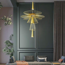 Load image into Gallery viewer, INSPIRA LIFESTYLES - Veret Modern Chandelier - ABSTRACT LIGHT, ACCENT LIGHT, CHANDELIER, DINING LIGHT, HOTEL LIGHT, IRON LIGHT, LIGHT, LIGHT FIXTURE, LIGHTING, LIGHTS, LIVING ROOM LIGHT, MODERN CHANDELIER, MODERN PENDANT, PENDANT FIXTURE, PENDANT LIGHT, RESTAURANT LIGHT, SCULPTURAL LIGHT, STAIR LIGHT, WIRE LIGHT
