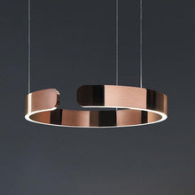 Load image into Gallery viewer, INSPIRA LIFESTYLES - Cuff Circular Pendant - ABSTRACT, HANGING RING LIGHT, LED, LED CHANDELIER, LED LIGHT, LED LIGHT RING, LIGHT, LIGHT FIXTURE, LIGHTING, LIGHTS, MINIMALIST LIGHT, MODERN CHANDLIER, MODERN PENDANT LIGHT, SCULPTURAL LIGHT, SIMPLE DESIGN
