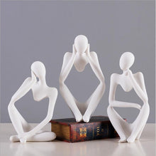 Load image into Gallery viewer, INSPIRA LIFESTYLES - Abstract Thinkers Sculptures - ABSTRACT, ART, DECOR, FIGURINES, MINIMAL, MINIMALIST, MODERN, PEOPLE, SCULPTURE, SCULPTURES, WHITE
