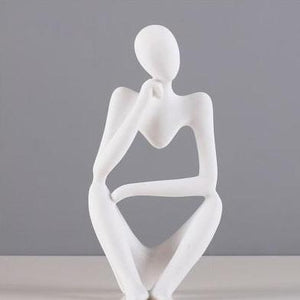 INSPIRA LIFESTYLES - Abstract Thinkers Sculptures - ABSTRACT, ART, DECOR, FIGURINES, MINIMAL, MINIMALIST, MODERN, PEOPLE, SCULPTURE, SCULPTURES, WHITE