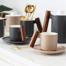 Load image into Gallery viewer, INSPIRA LIFESTYLES - Mugs w/ Wood Handles - COFFEE MUG, CUP, DINING, KITCHEN, MUG, SAUCER, TABLEWARE, TEA CUP
