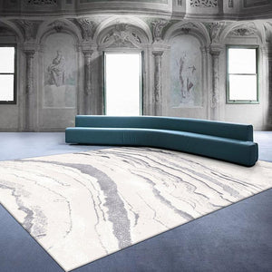 INSPIRA LIFESTYLES - White Marble Large Area Rug - ABSTRACT RUG, ACCENT RUG, ACRYLIC RUG, AREA RUG, BEDROOM CARPET, CARPET, DINING ROOM CARPET, FLOOR COVERING, FLOOR MAT, HOTEL CARPET, LIVING ROOM CARPET, MARBLE, MODERN RUG, PILE CARPET, RECTANGLE AREA RUG, RUG, RUGS, WOVEN RUG