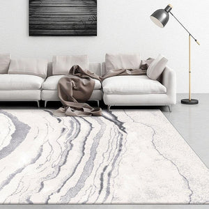 INSPIRA LIFESTYLES - White Marble Large Area Rug - ABSTRACT RUG, ACCENT RUG, ACRYLIC RUG, AREA RUG, BEDROOM CARPET, CARPET, DINING ROOM CARPET, FLOOR COVERING, FLOOR MAT, HOTEL CARPET, LIVING ROOM CARPET, MARBLE, MODERN RUG, PILE CARPET, RECTANGLE AREA RUG, RUG, RUGS, WOVEN RUG