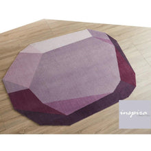 Load image into Gallery viewer, INSPIRA LIFESTYLES - Geometric Purple Diamond Area Rug - ACCENT RUG, AREA RUG, BEDROOM CARPET, DINING ROOM CARPET, FLOOR MAT, HOTEL CARPET, LIVING ROOM CARPET, MODERN RUG, PILE CARPET, POLYESTER RUG, RUG, RUGS, WOVEN RUG
